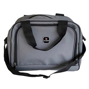 TAG Carry On Duffle Travel Bag Gray Adjustable Strap Nylon‎ Piggyback Strap